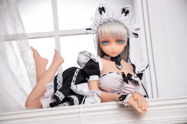 Lolita – Charming White-Haired Maid Outfit Adult Anime Figurine - Image 27