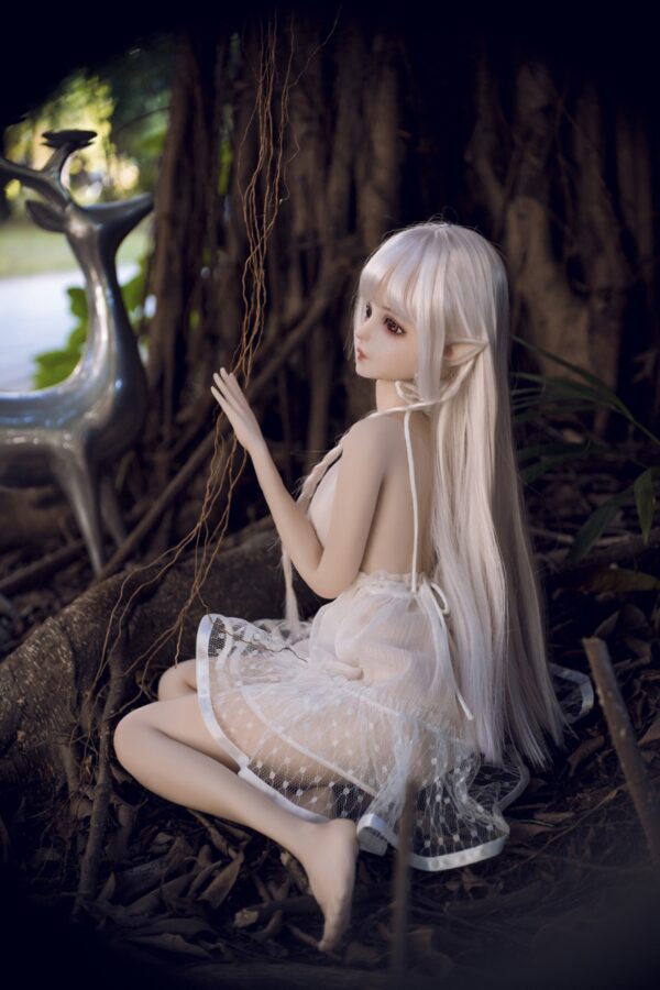 Haggai  – Full Silicone Cute Elf White-Haired Adult Figure - Image 5