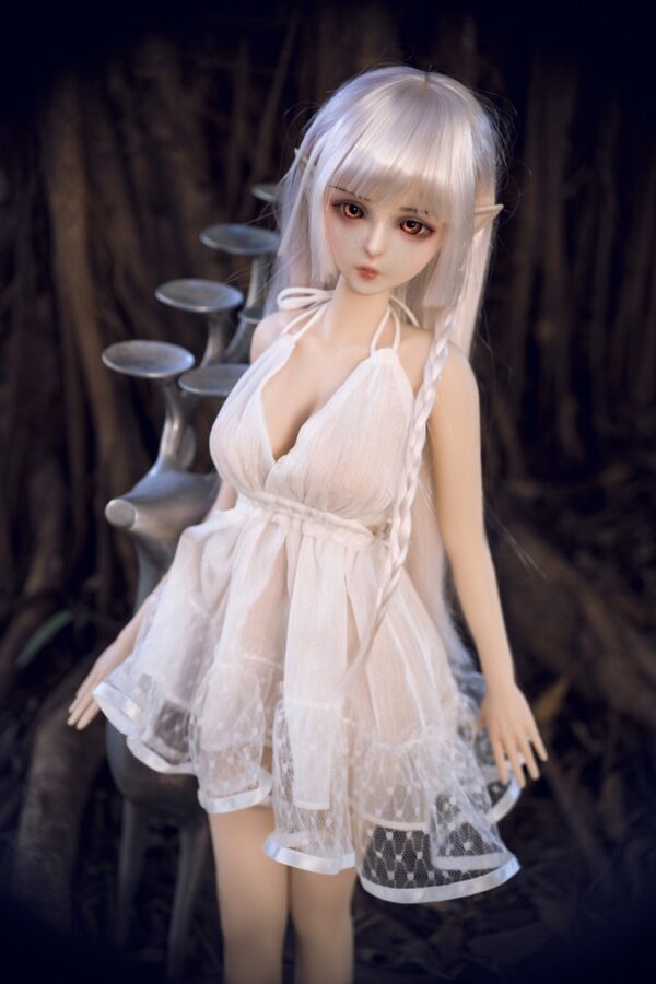 Haggai  – Full Silicone Cute Elf White-Haired Adult Figure - Image 8