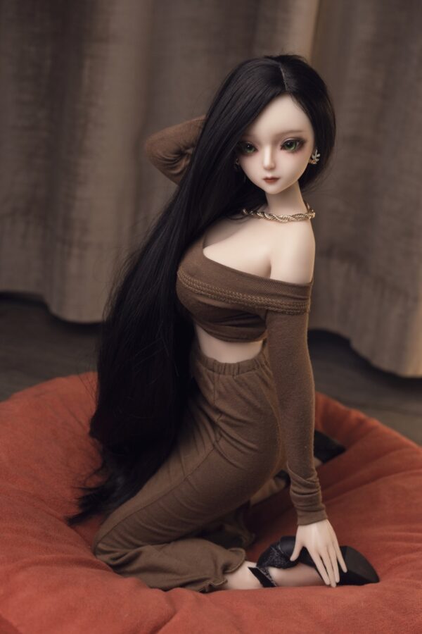 Judith  -Alluring Full Silicone Anime Adult Black Hair Figurine - Image 3