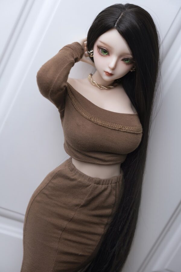 Judith  -Alluring Full Silicone Anime Adult Black Hair Figurine - Image 12