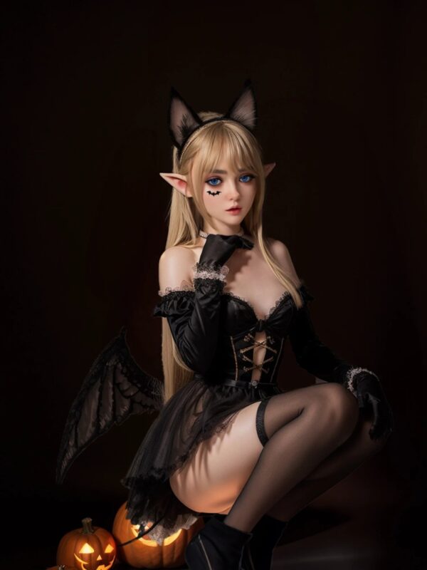 F5966-150cm/4ft9 29kg A Cup ROS Flat Chested Movable Jew ELF Silicone Small Alien Sex Doll | SY Doll - Image 10
