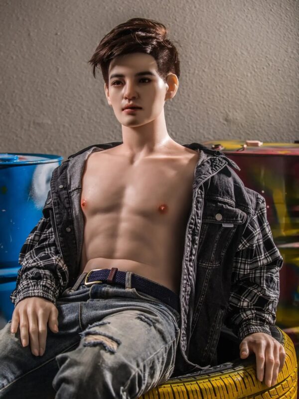 F4616-177cm/5ft10-55kg Femboy Full Size Sex With Silicone Male Sex Doll | Qita doll - Image 2