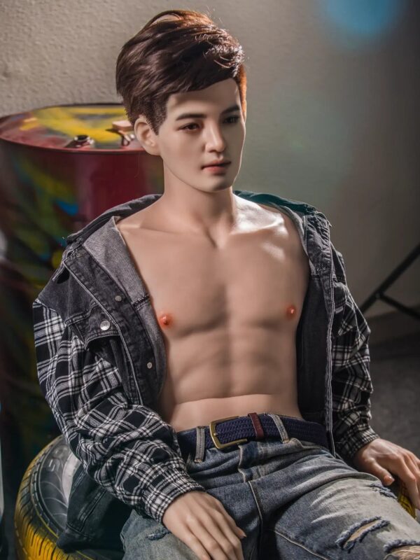 F4616-177cm/5ft10-55kg Femboy Full Size Sex With Silicone Male Sex Doll | Qita doll - Image 3