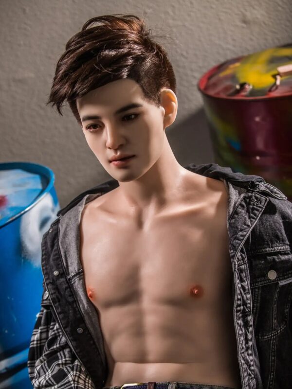 F4616-177cm/5ft10-55kg Femboy Full Size Sex With Silicone Male Sex Doll | Qita doll - Image 4