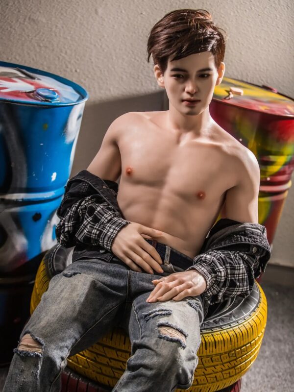 F4616-177cm/5ft10-55kg Femboy Full Size Sex With Silicone Male Sex Doll | Qita doll - Image 5