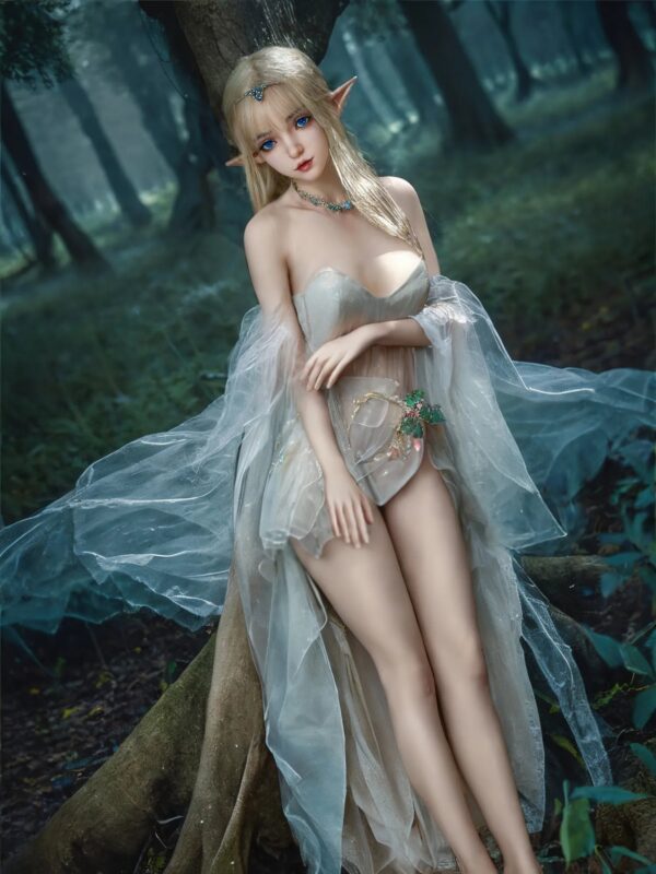 F5958-150cm/4ft9 29kg A Cup ROS Flat Chested Movable Jew ELF Silicone Small Alien Sex Doll | SY Doll - Image 9