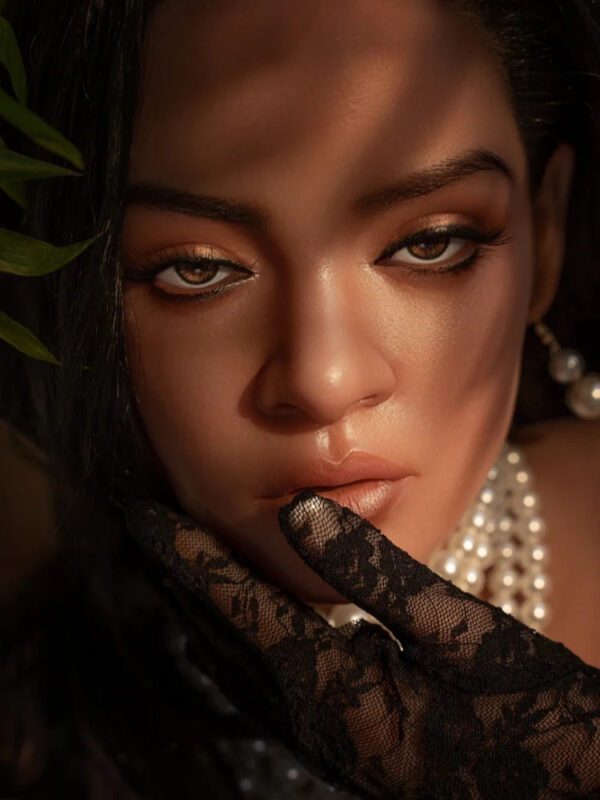 F1622-166cm/5ft4 C Cup Realistic Black Skin Silicone Head Celebrity Sex Dolls And Robots |Rosretty Doll - Image 12