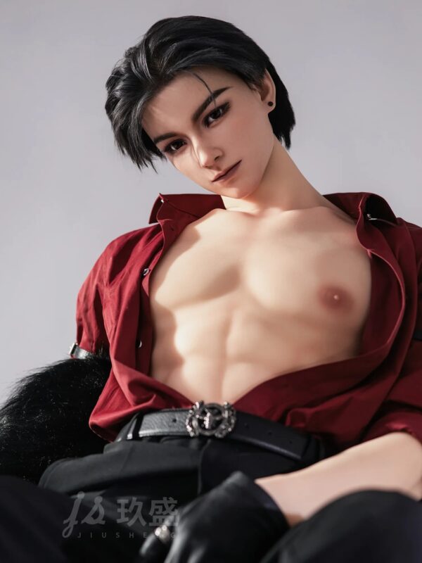 F5689—185cm/6ft1-45kg Gavin 7.09in Dildo Premium Silicone Head Femboy Male Sex Doll for Roleplay & Fetish Scenarios | Jiusheng Doll - Image 9