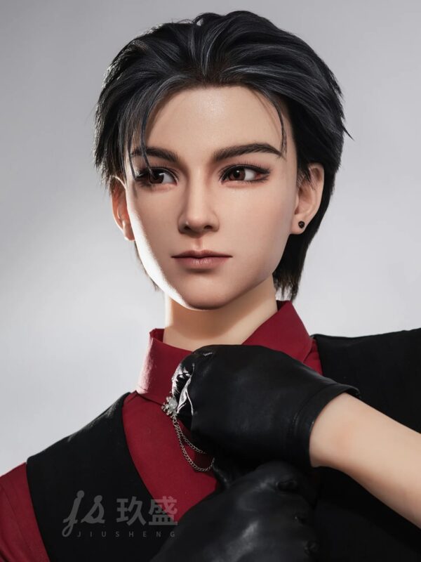 F5689—185cm/6ft1-45kg Gavin 7.09in Dildo Premium Silicone Head Femboy Male Sex Doll for Roleplay & Fetish Scenarios | Jiusheng Doll - Image 18