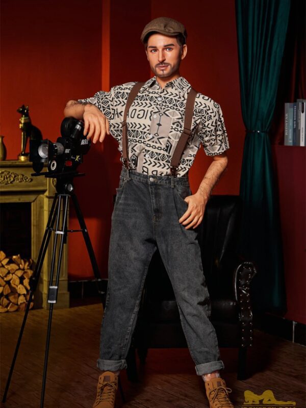 F237-170cm/5ft7-38kg George Femboy Retro Photographer Silicone Male Body Sex Doll |Irontech Doll - Image 4