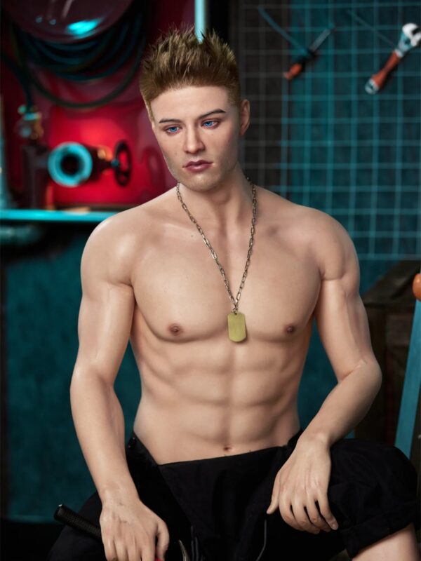 F233 -176cm/ 5ft9-40kg Premium Sexy Renovation Worker Silicone Male Sex Doll -Irontech Doll - Image 2