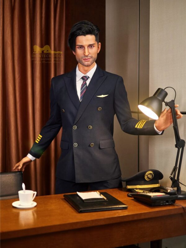 F121-176cm-40kg George Black Hair Femboy Silicone Male Sex Doll For Sale & Fantasy Prince-Irontech Doll - Image 20