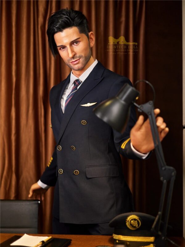 F121-176cm-40kg George Black Hair Femboy Silicone Male Sex Doll For Sale & Fantasy Prince-Irontech Doll - Image 21