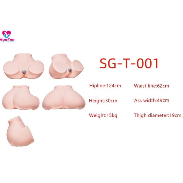 A561-(33lb)Lifelike Ass Sex Toy|Luxury TPE Ass Torso BBW Sex Doll Nude - Image 12