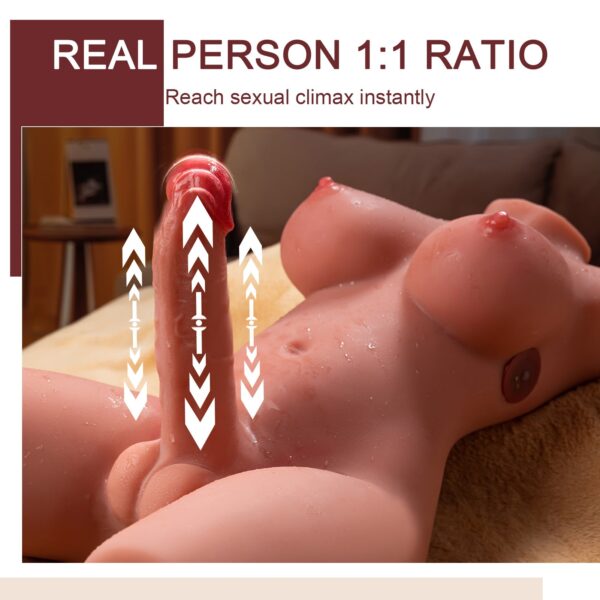 T901(21.51lb)  C Cup 7.08inch Dildo Electric Femboy Shemale  trans torso male sex doll huge dildo - Image 4