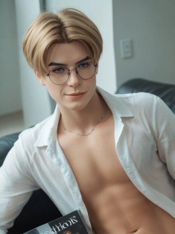 F5976—160cm/5ft2-45.5kg 7.1in Dildo Chinese Femboy Celebrity Male Sex Doll Electric penis| SY Doll - Image 2
