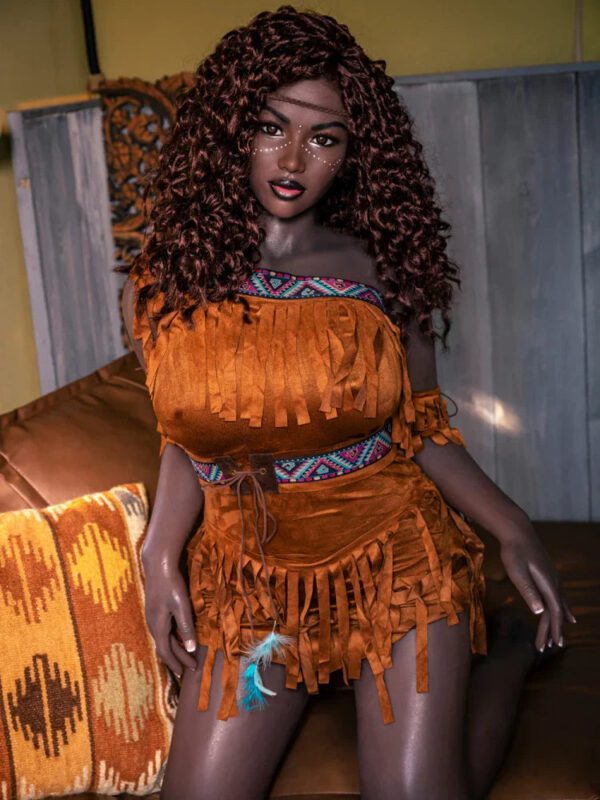F4000-156cm/5ft1  E Cup Best Black realistic ebony Silicone Sex Doll｜Starpery Doll - Image 3
