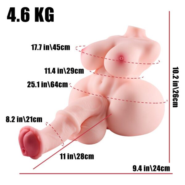 P80-10lb 28cm 11inch Dildo Horse Dildo Three Channels Hentai Anime Shemale Fucks Sex Doll Male Sex Doll Torso | Mrl - Image 2