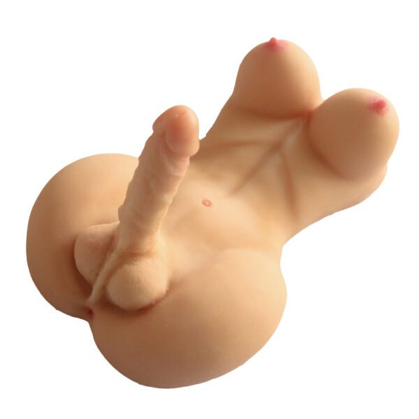 T270-15.4lbs 7.08inch Dildo Lady Boy Big Breast male Femboy shemale trans sex doll with huge Dildo Bisexual Torso - Image 8