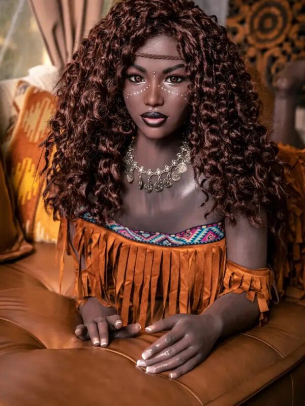 F4000-156cm/5ft1  E Cup Best Black realistic ebony Silicone Sex Doll｜Starpery Doll - Image 4