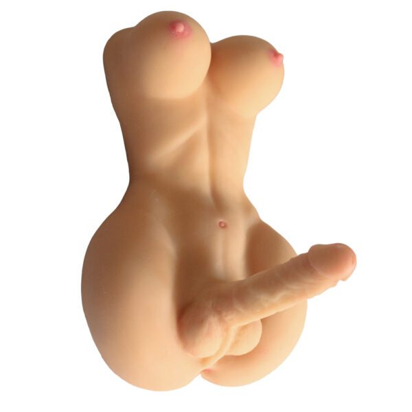 T270-15.4lbs 7.08inch Dildo Lady Boy Big Breast male Femboy shemale trans sex doll with huge Dildo Bisexual Torso - Image 4