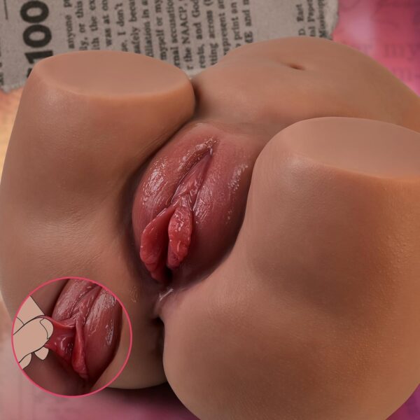 A418-(8lb) Sexy and Real Fat Lady Ass Realistic Black BBW Ebony Chubby Sex Doll Torso - Image 2