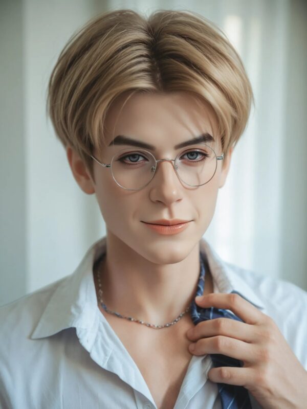 F5976—160cm/5ft2-45.5kg 7.1in Dildo Chinese Femboy Celebrity Male Sex Doll Electric penis| SY Doll - Image 11