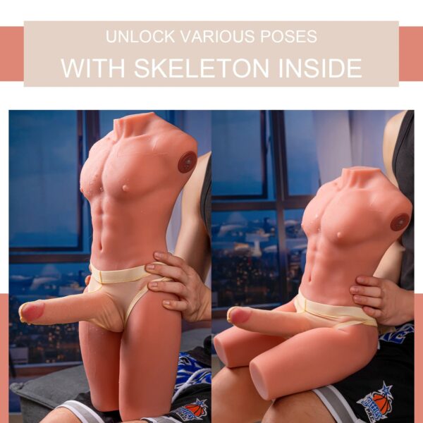 T903(17.63lb)  6.69″ Dildo Electric Male Femboy Rechargeable Sex Doll Torso Adult Toys For Female - Image 8