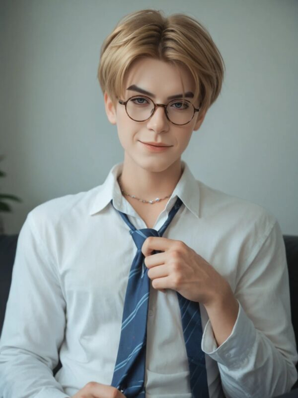 F5976—160cm/5ft2-45.5kg 7.1in Dildo Chinese Femboy Celebrity Male Sex Doll Electric penis| SY Doll - Image 10