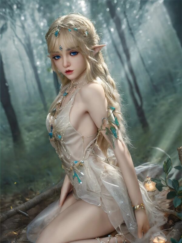F5958-150cm/4ft9 29kg A Cup ROS Flat Chested Movable Jew ELF Silicone Small Alien Sex Doll | SY Doll - Image 10