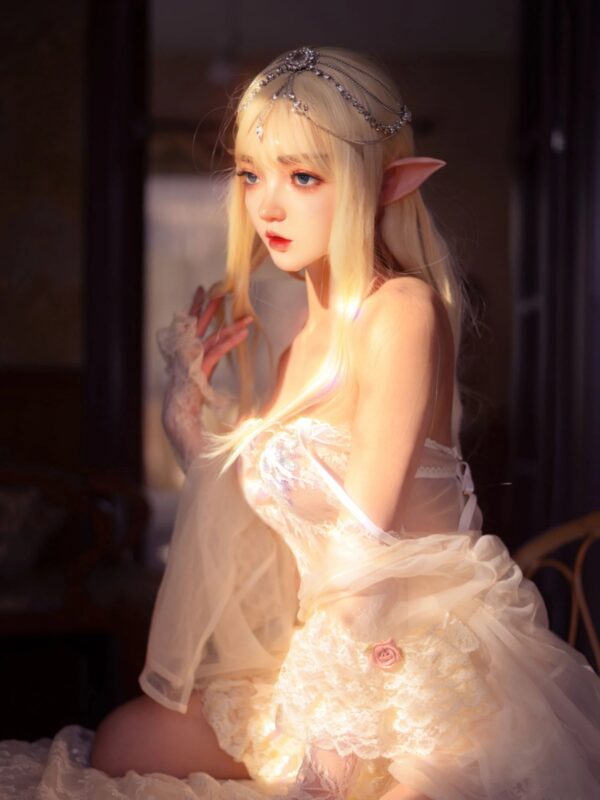 F6122-150cm/4ft9 29kg A Cup ROS Flat Chested Movable Jew ELF Silicone Small Alien Sex Doll | SY Doll - Image 8