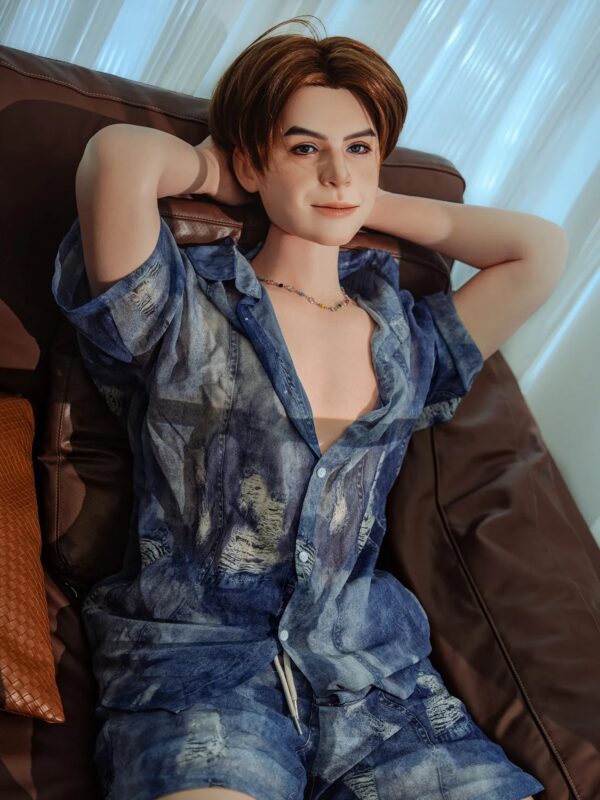 F5703—160cm/5ft2-45.5kg 7.1in Dildo Chinese Femboy Celebrity Male Sex Doll Electric penis| SY Doll - Image 18