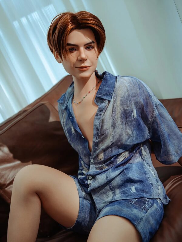 F5703—160cm/5ft2-45.5kg 7.1in Dildo Chinese Femboy Celebrity Male Sex Doll Electric penis| SY Doll - Image 15