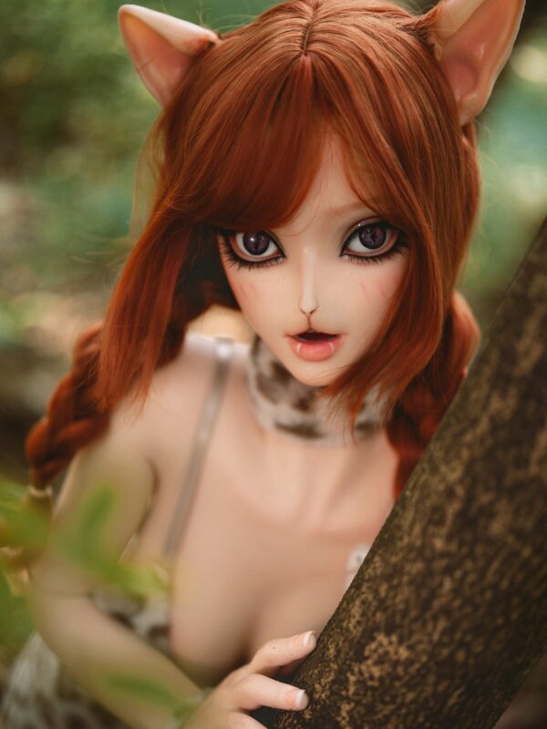 F2417-150cm/4ft9 D Cup M42# Wild Jungle Leopard Girl Silicone Furry Sex Doll |SY Doll - Image 7