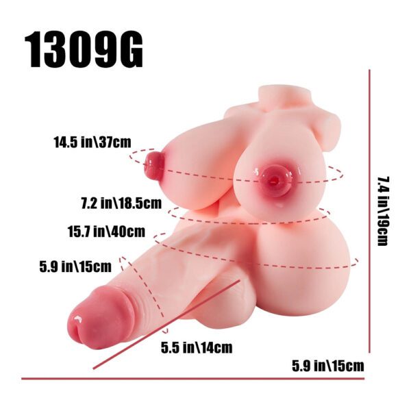 P83-2.87lb 5.5inch Dildo Bbw Hentai Trans  Femboy Best Mini Male Sex Doll Torso | MRL - Image 2