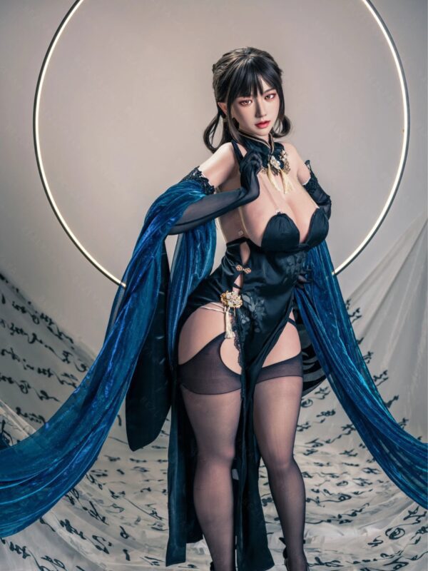 F7118-155cm(5.12ft)-34.5kg 2.1 I Cup Ink Moon Sorceress – Silicone Asian Exotic Mini Sex Doll for Men｜Bezlya Doll - Image 8