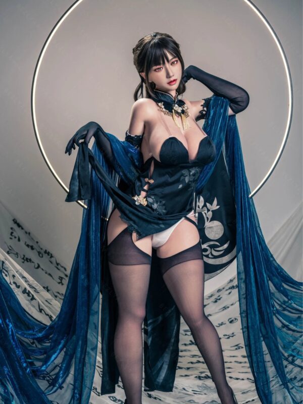 F7118-155cm(5.12ft)-34.5kg 2.1 I Cup Ink Moon Sorceress – Silicone Asian Exotic Mini Sex Doll for Men｜Bezlya Doll - Image 9
