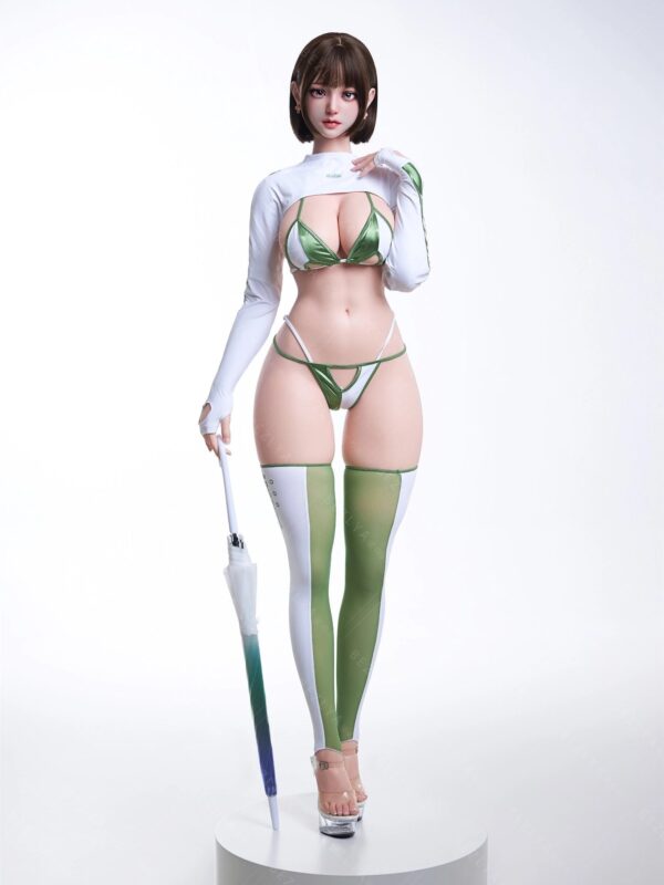 F7134-155cm(5.1ft)-38kg 2.2cf E Cup Silicone Japanese Young Sex Doll with Green Eyes & Short Hair Sex Doll｜Bezlya Doll - Image 8