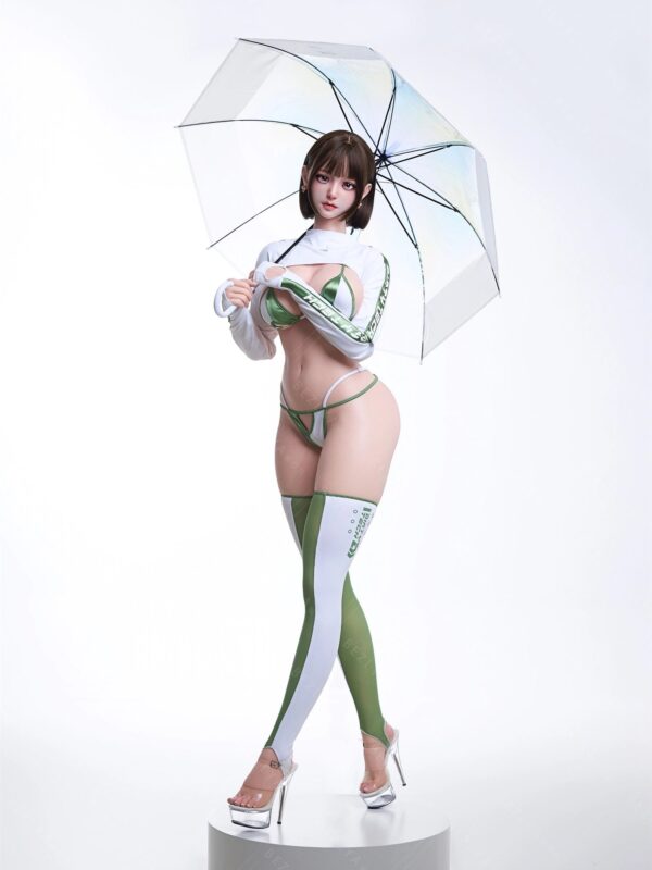 F7134-155cm(5.1ft)-38kg 2.2cf E Cup Silicone Japanese Young Sex Doll with Green Eyes & Short Hair Sex Doll｜Bezlya Doll - Image 9