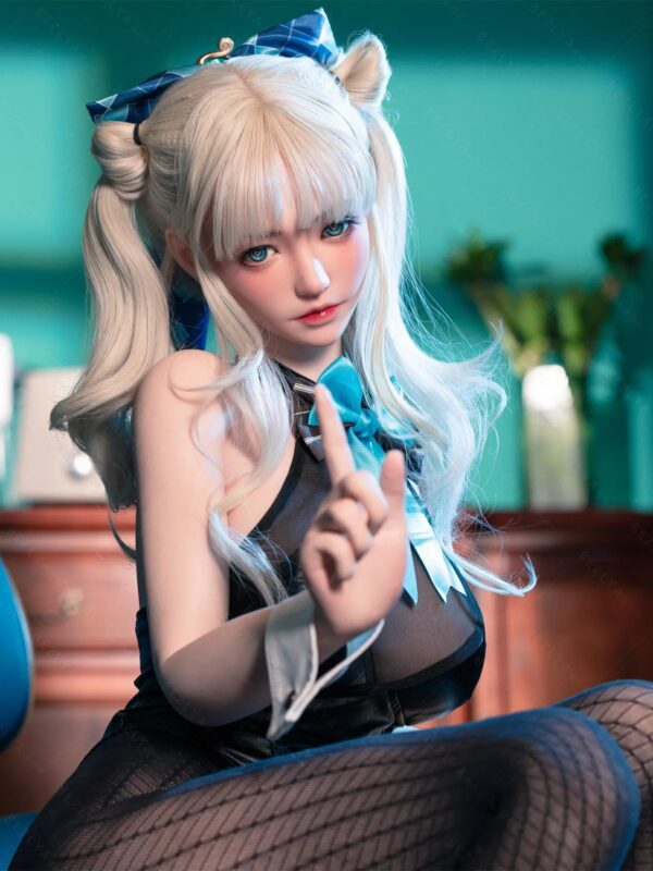 F7135-155Mcm(5.1ft)-38kg 2.2cf E Cup Mini Silicone White Twin Tails Japanese Cosplay Sex Doll｜Bezlya Doll - Image 14