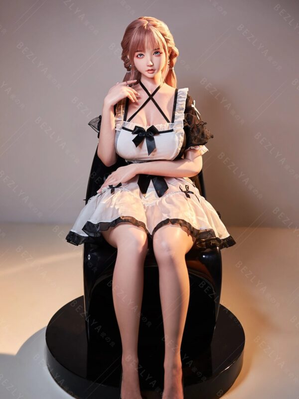 F7138-155cm(5.12ft)-34.5kg 2.1 I Cup Pink Twin Tails Maid Style Japanese Silicone Japanese Cosplay Sex Doll With 3 Love Holes Young Sex Doll｜Bezlya Doll - Image 17
