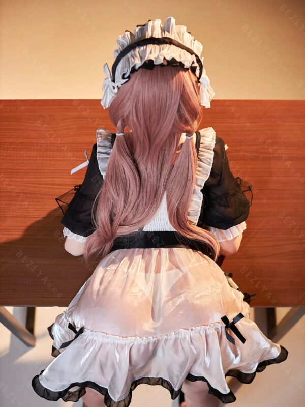 F7138-155cm(5.12ft)-34.5kg 2.1 I Cup Pink Twin Tails Maid Style Japanese Silicone Japanese Cosplay Sex Doll With 3 Love Holes Young Sex Doll｜Bezlya Doll - Image 9