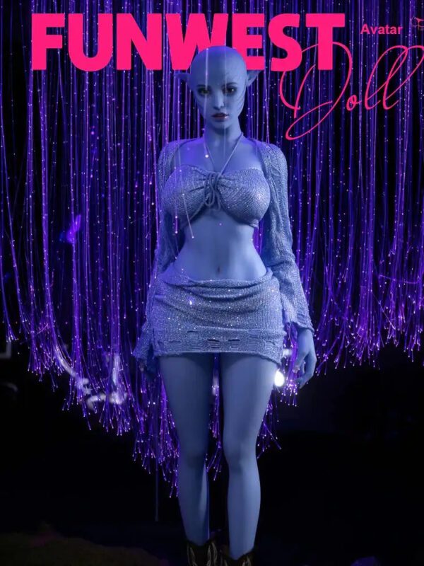 F2291-157cm(5.2ft)-40kg G Cup Kylie  Fantasy Blue Anime TPE Blue Alien Sex Doll Video｜FunWest Doll - Image 3