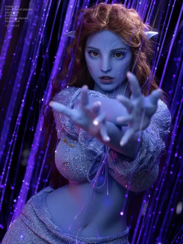 F2291-157cm(5.2ft)-40kg G Cup Kylie  Fantasy Blue Anime TPE Blue Alien Sex Doll Video｜FunWest Doll - Image 7