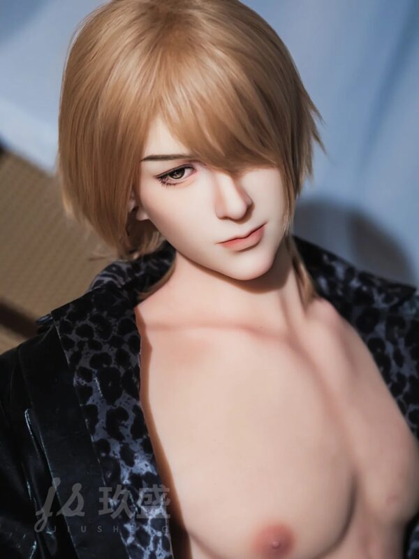F5690—185cm/6ft1-45kg Finn 7.09in Dildo Realistic Femboy Male Sex Doll with Soft Silicone Body – Lifelike Design | Jiusheng Doll - Image 3