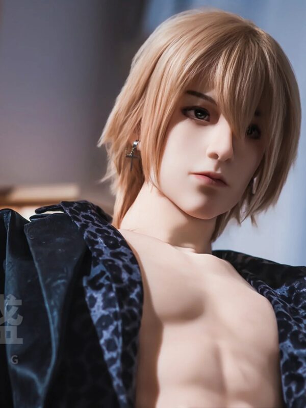 F5690—185cm/6ft1-45kg Finn 7.09in Dildo Realistic Femboy Male Sex Doll with Soft Silicone Body – Lifelike Design | Jiusheng Doll - Image 2