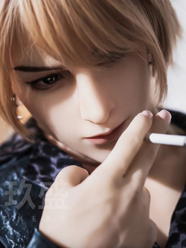 F5690—185cm/6ft1-45kg Finn 7.09in Dildo Realistic Femboy Male Sex Doll with Soft Silicone Body – Lifelike Design | Jiusheng Doll - Image 6