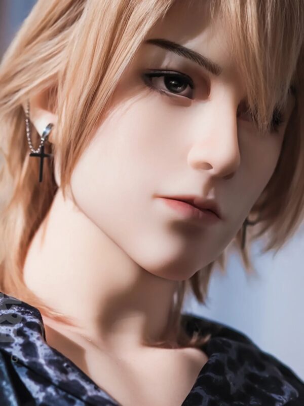 F5690—185cm/6ft1-45kg Finn 7.09in Dildo Realistic Femboy Male Sex Doll with Soft Silicone Body – Lifelike Design | Jiusheng Doll - Image 7