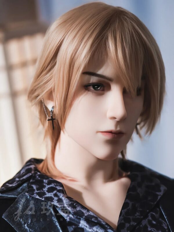 F5690—185cm/6ft1-45kg Finn 7.09in Dildo Realistic Femboy Male Sex Doll with Soft Silicone Body – Lifelike Design | Jiusheng Doll - Image 4